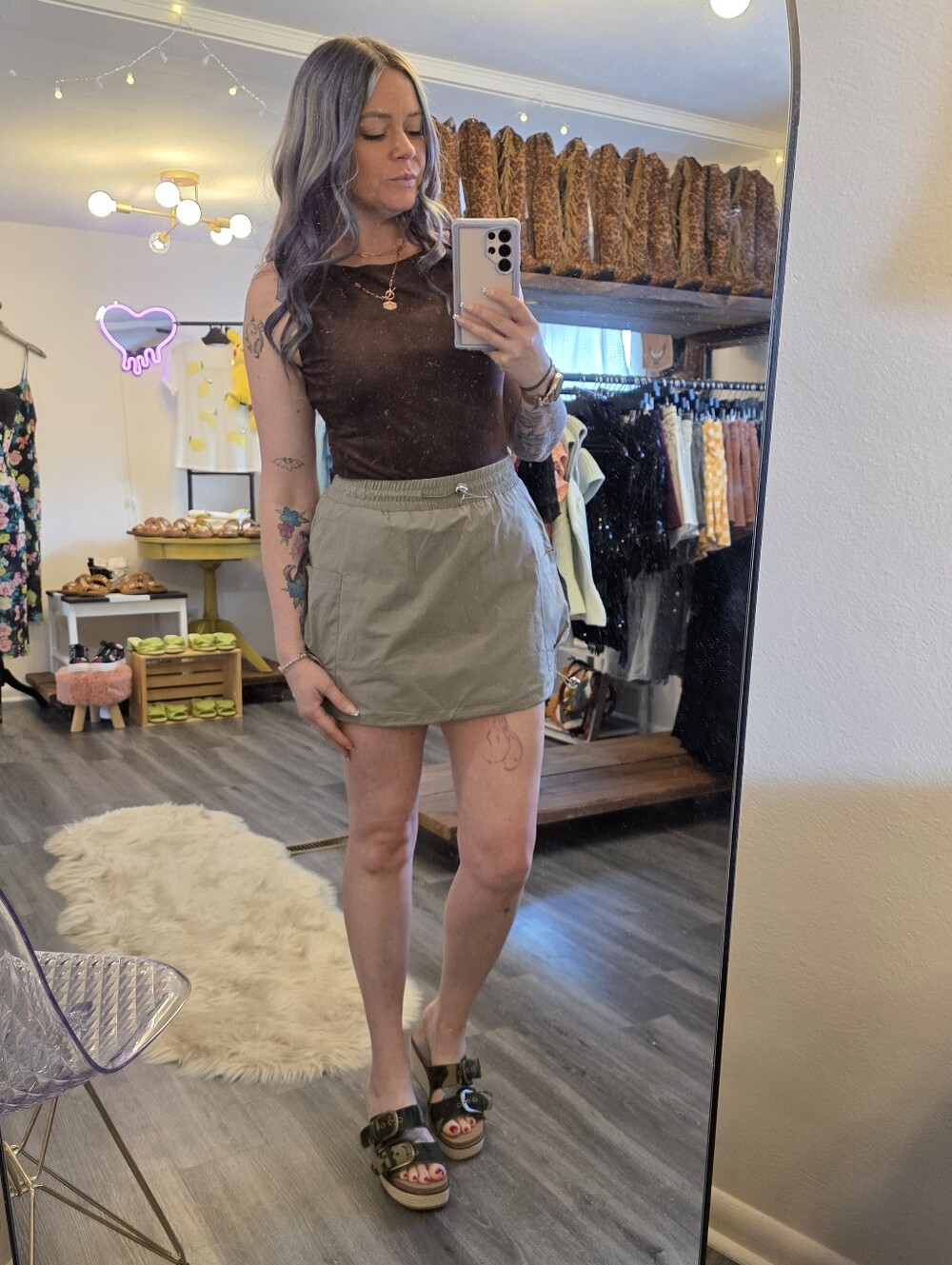 Steve Madden Ornellia Bodysuit Brown Faux Suede Women's Size Medium